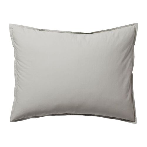 West Elm Organic Washed Cotton Percale Plain Quilt Pillowcase Standard